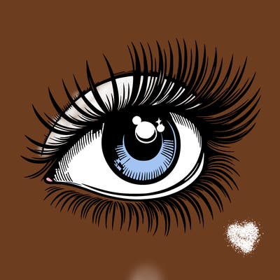realistic eye long eylashes