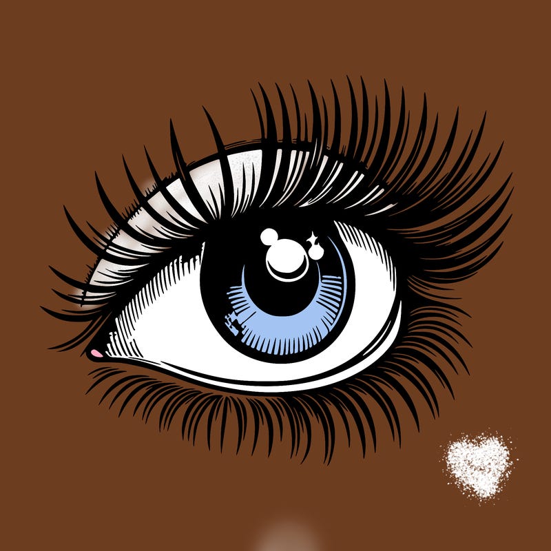 realistic eye long eylashes