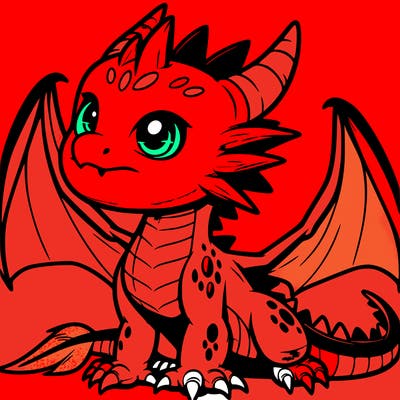 fierce baby night dragon