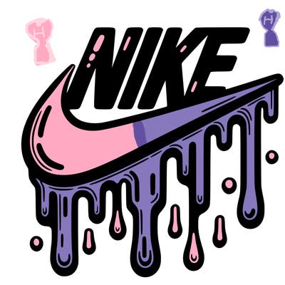 dripping nike logo