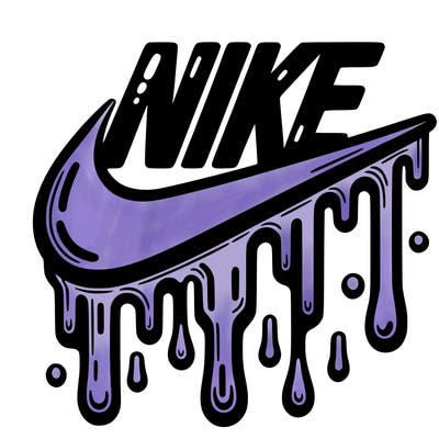 dripping nike logo
