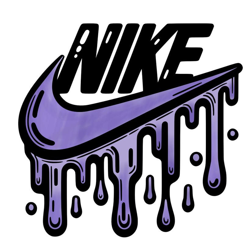 dripping nike logo