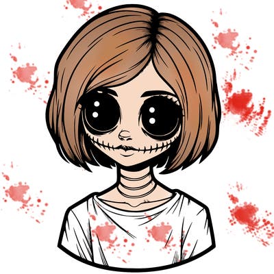 realistic creepy girl