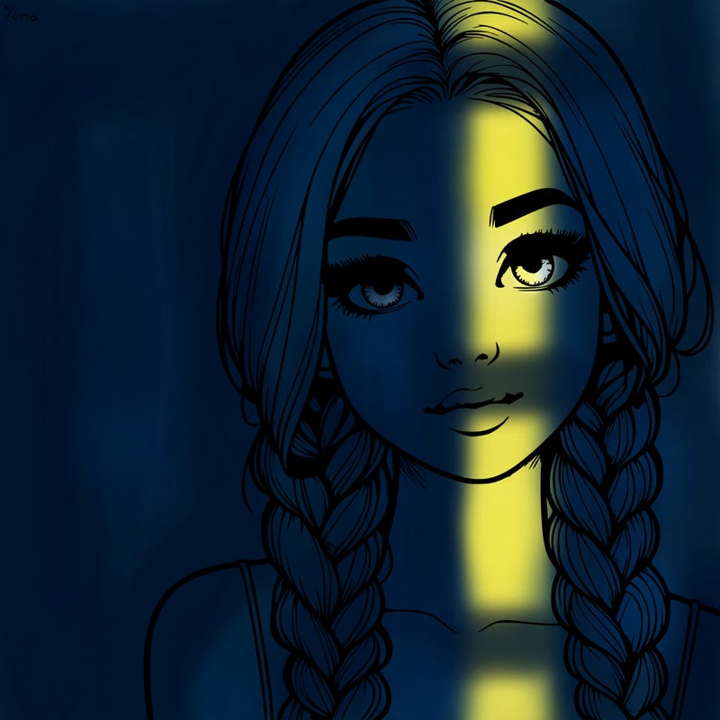 realistic girl with braids