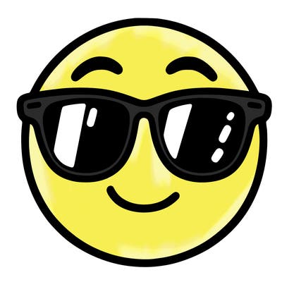 emoji with sunglasses