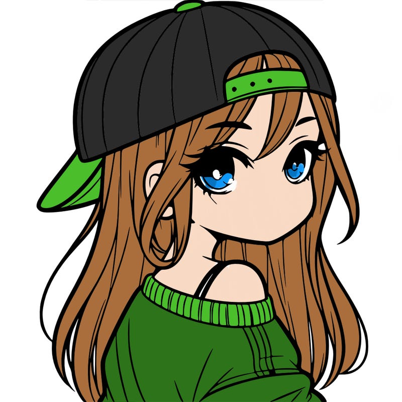 girl with a backward hat on