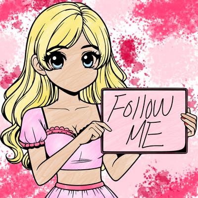 realistic pretty girl holding blank sign