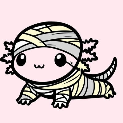 axolotl chibi mummy