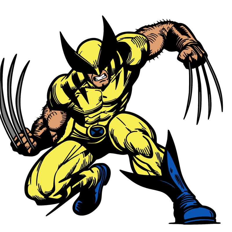 wolverine in intense combat