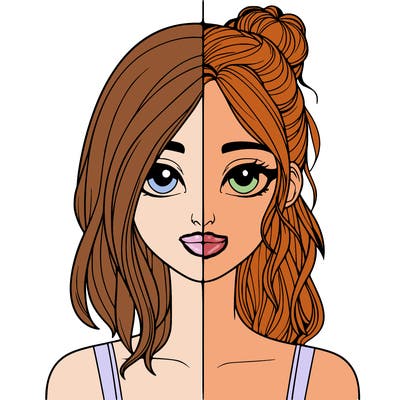 realistic girl split