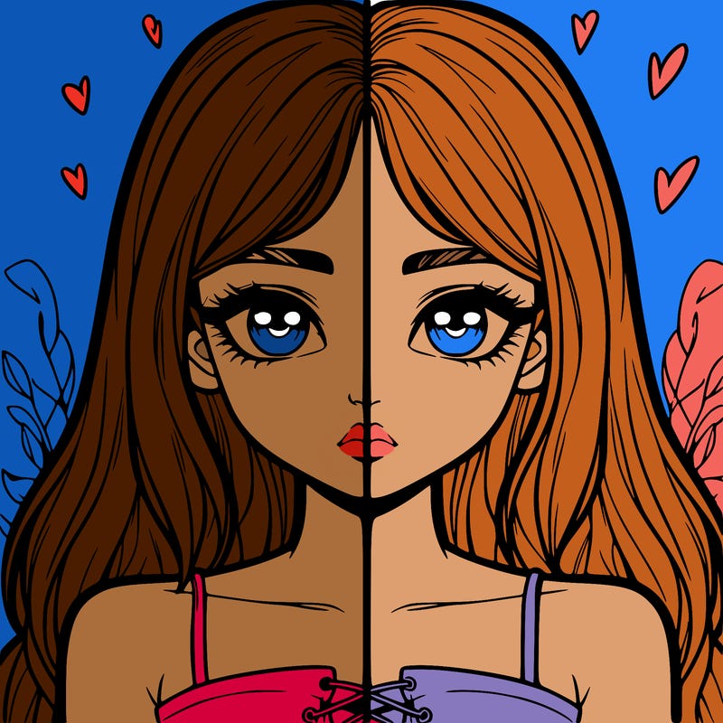 realistic girl split