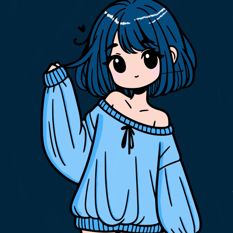 girl in baggy sweater hanging off her shoulder