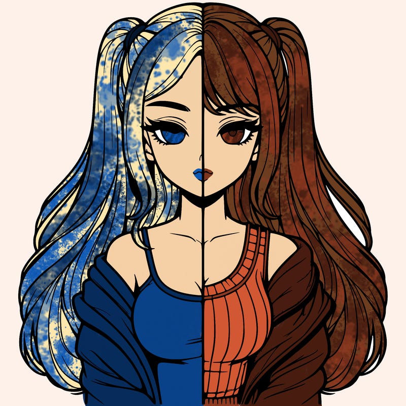 realistic girl split