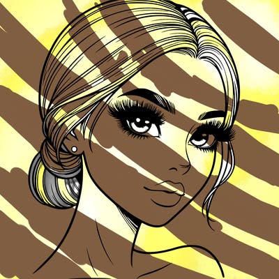 realistic girl with lashes