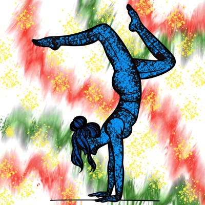 a woman doing a handstand