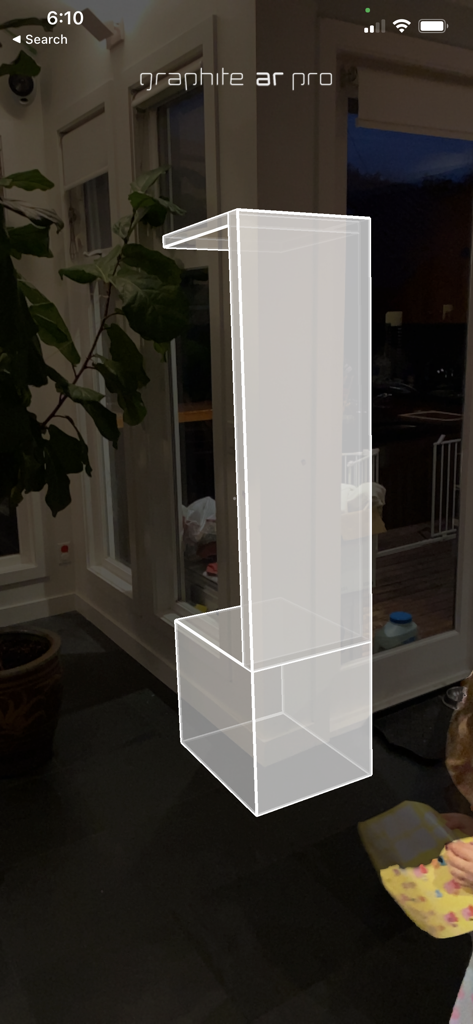 Graphite 3D - Modelo de alambre 3D visualizado en realidad aumentada utilizando Graphite 3D