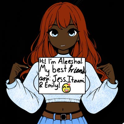 girl holding a blank sign in a long sleeve crop top