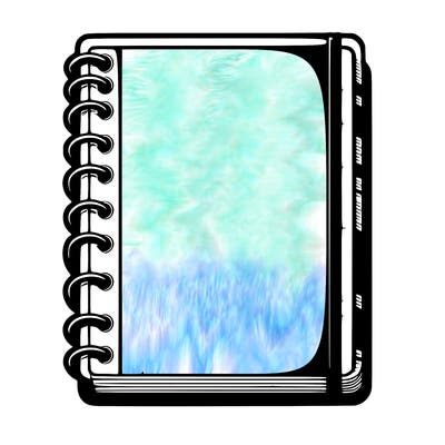blank, realistic notebook