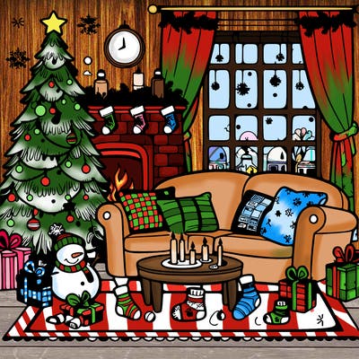 christmas living room