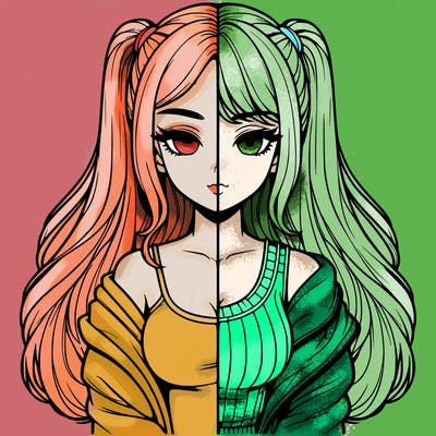 realistic girl split