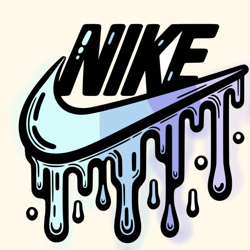 dripping nike logo