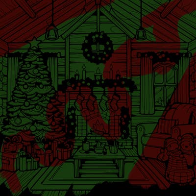 christmas house interior