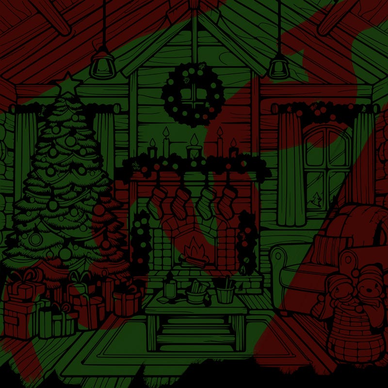 christmas house interior