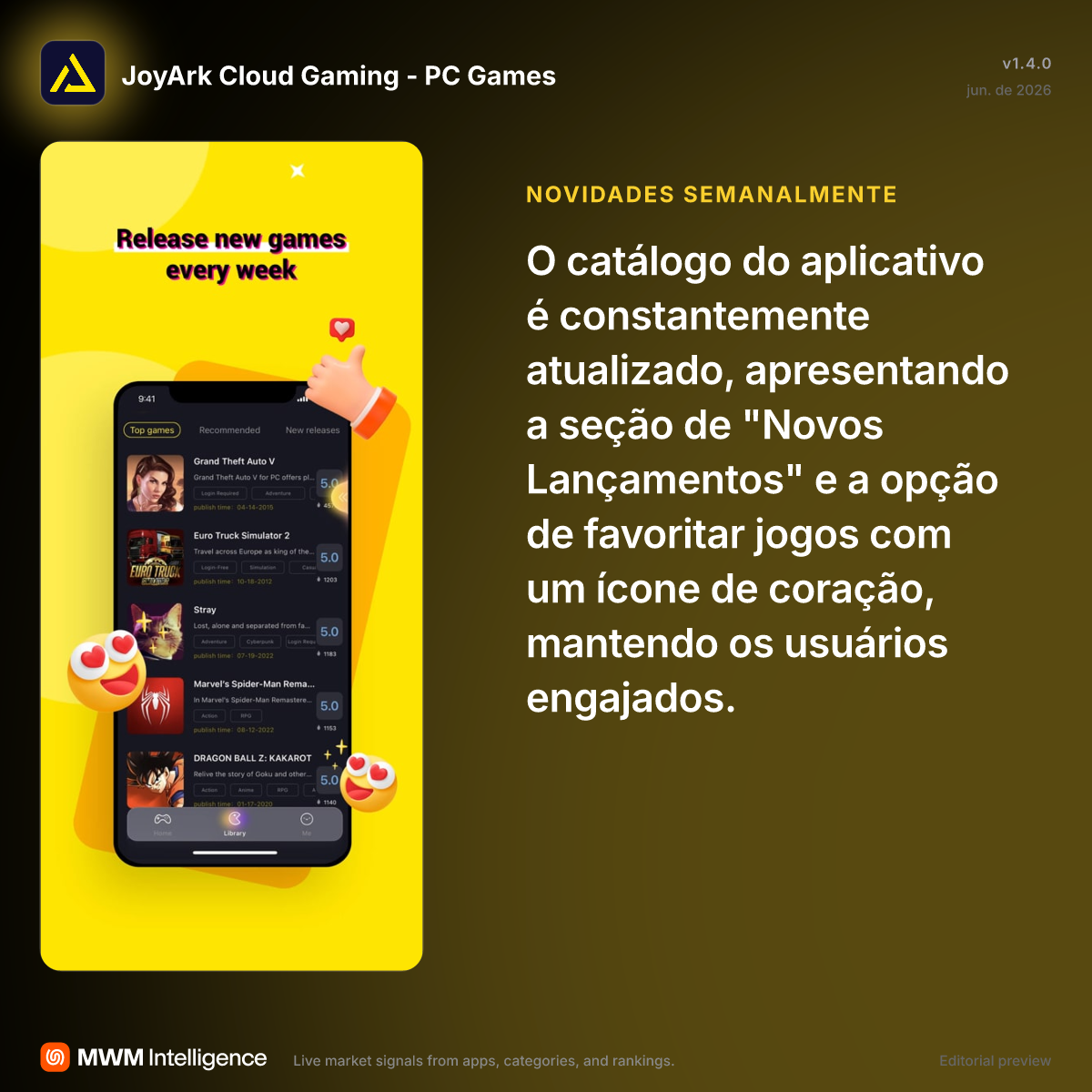 JoyArk Cloud Gaming - Jogos PC - App Utilidades | MWM