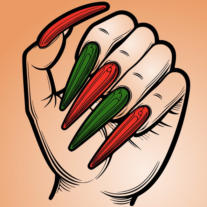 long nails with no design