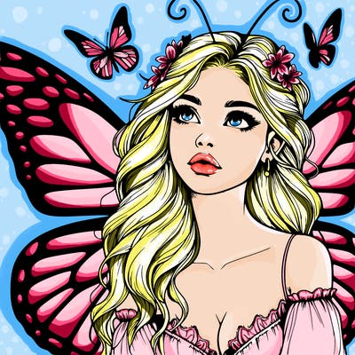 butterfly fairy realistic girl