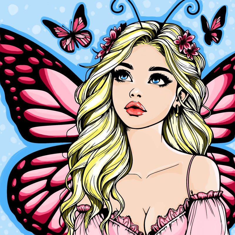 butterfly fairy realistic girl
