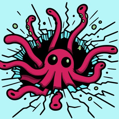 a rip in reality with tentacles coming out