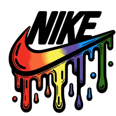 dripping nike logo