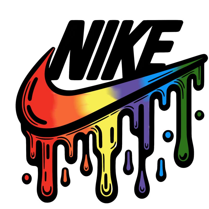 dripping nike logo