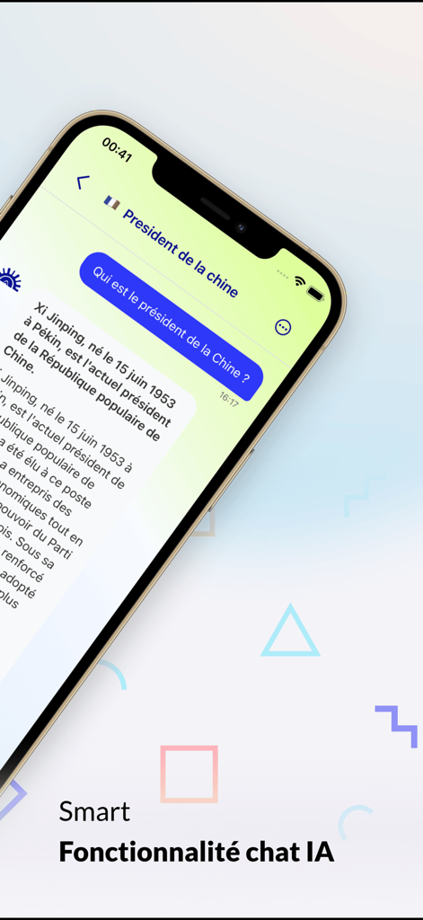 Akili - Smartphone screen displaying the Akili app AI chat interface answering a news query