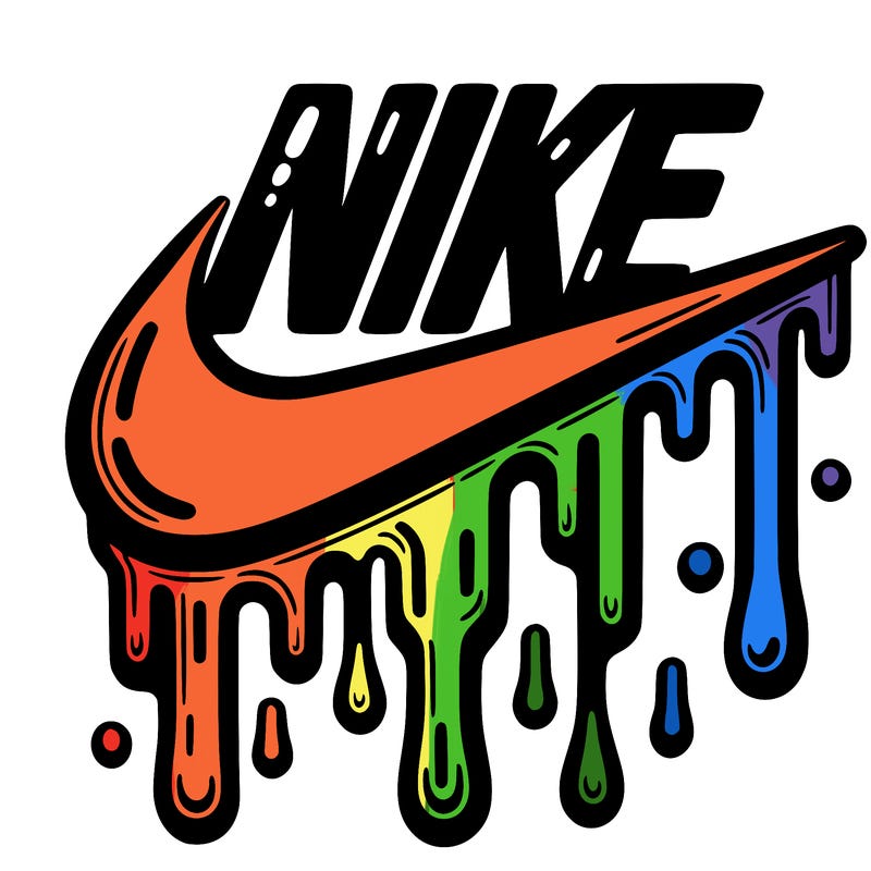 dripping nike logo