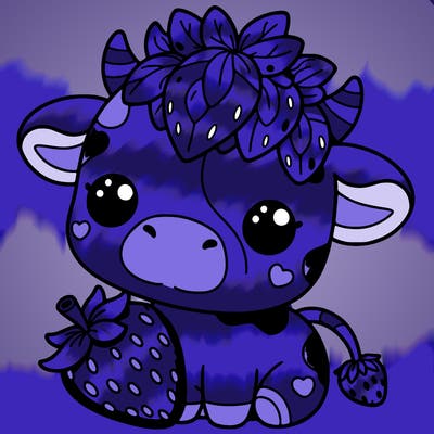 cute strawberry cow