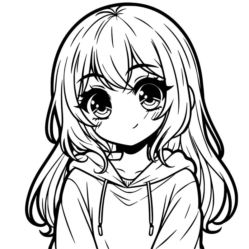 cute manga teen girl