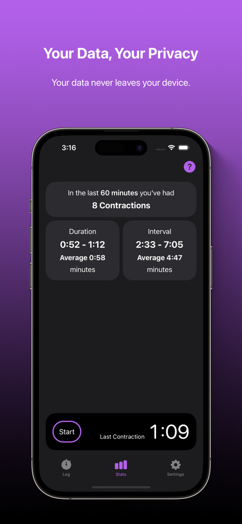 Wave • Contraction Timer - Medical App | MWM