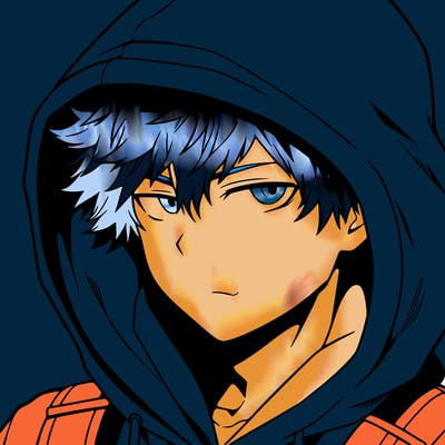 anime guy in hoodie