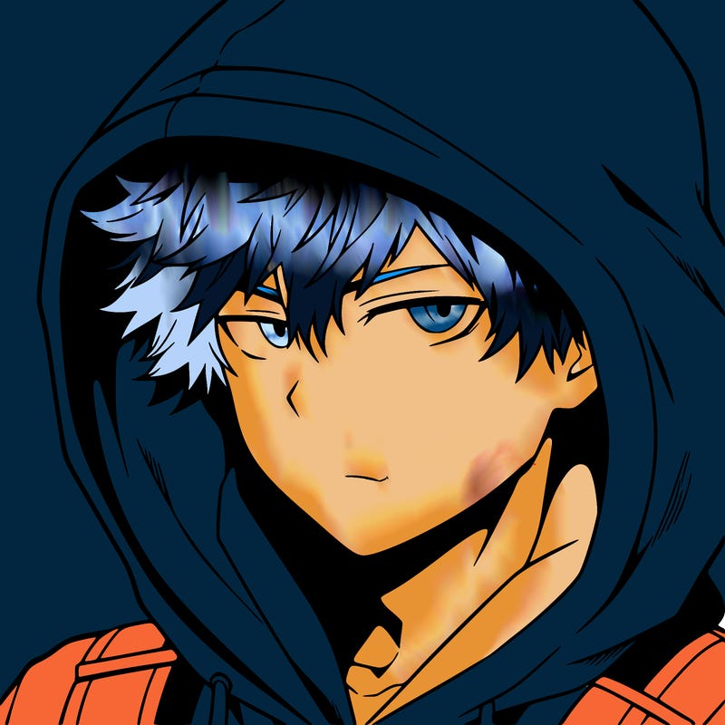 anime guy in hoodie
