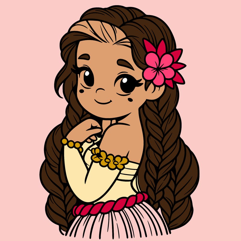 hawaiian girl with braids