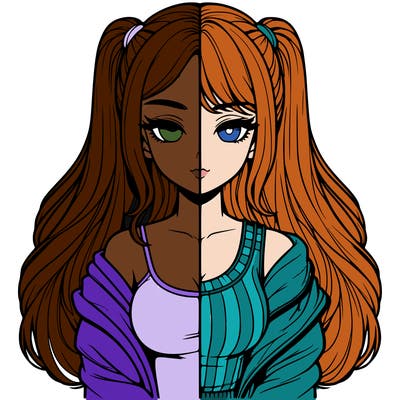 realistic girl split