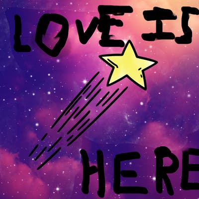 a shooting star in the sky