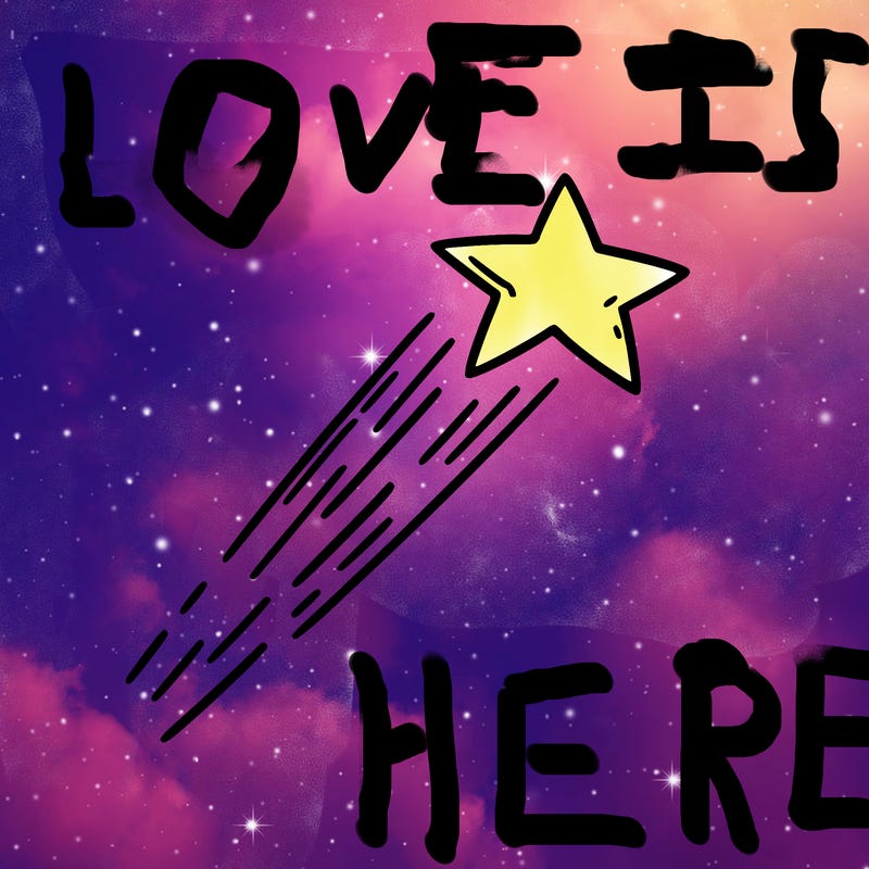 a shooting star in the sky