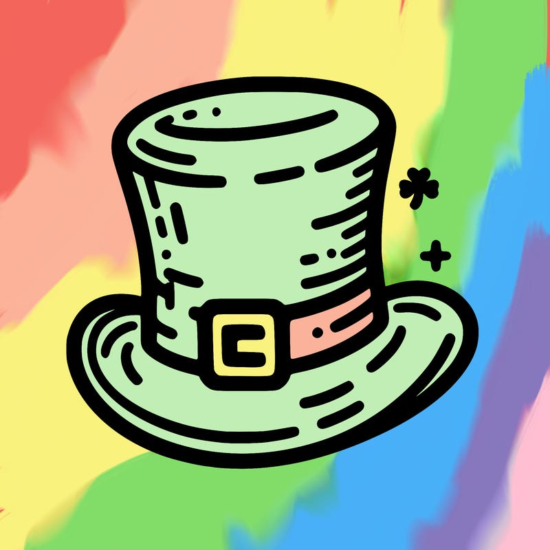 st patrick hat with thin lines