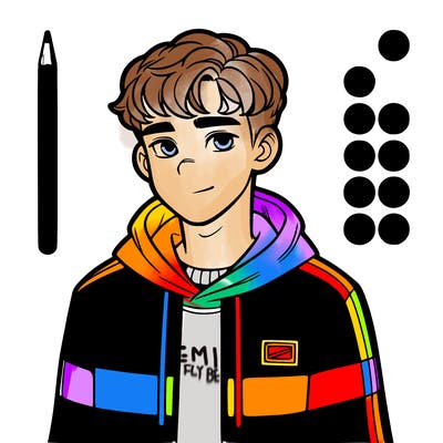 a teenage boy with a nike tracksuit