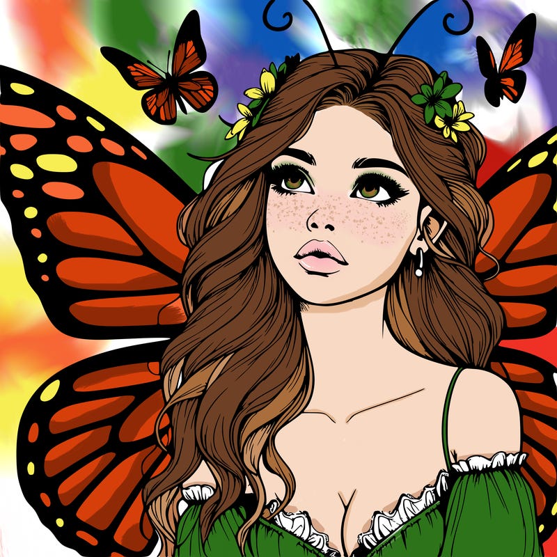 butterfly fairy realistic girl