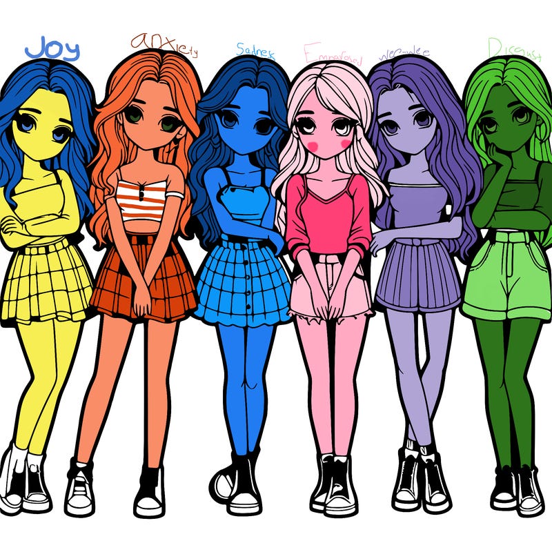 a group of girls realistic