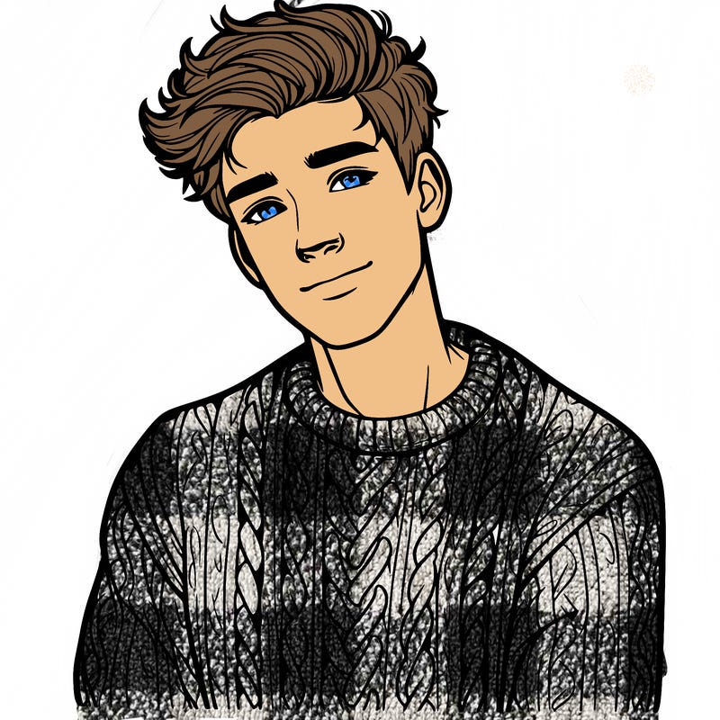 realistic guy with a beautiful jumper